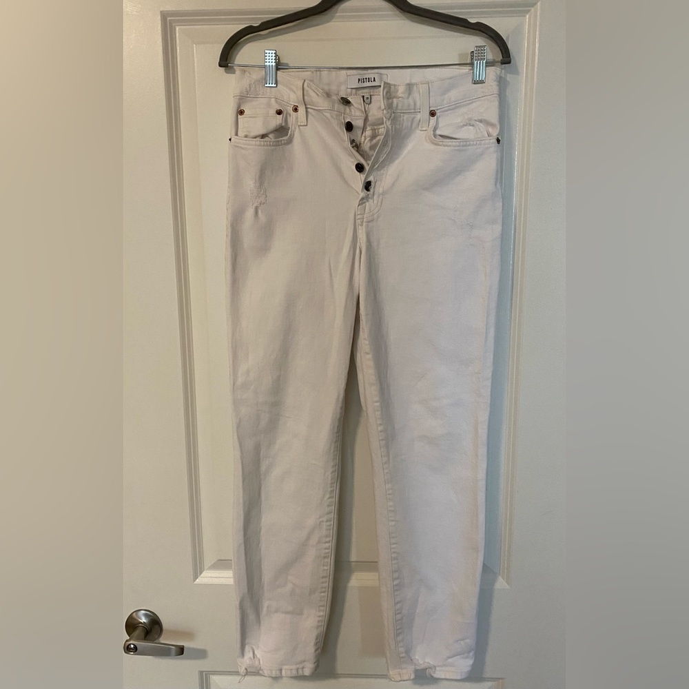 Pistola Women’s White Denim Jeans - Size 27